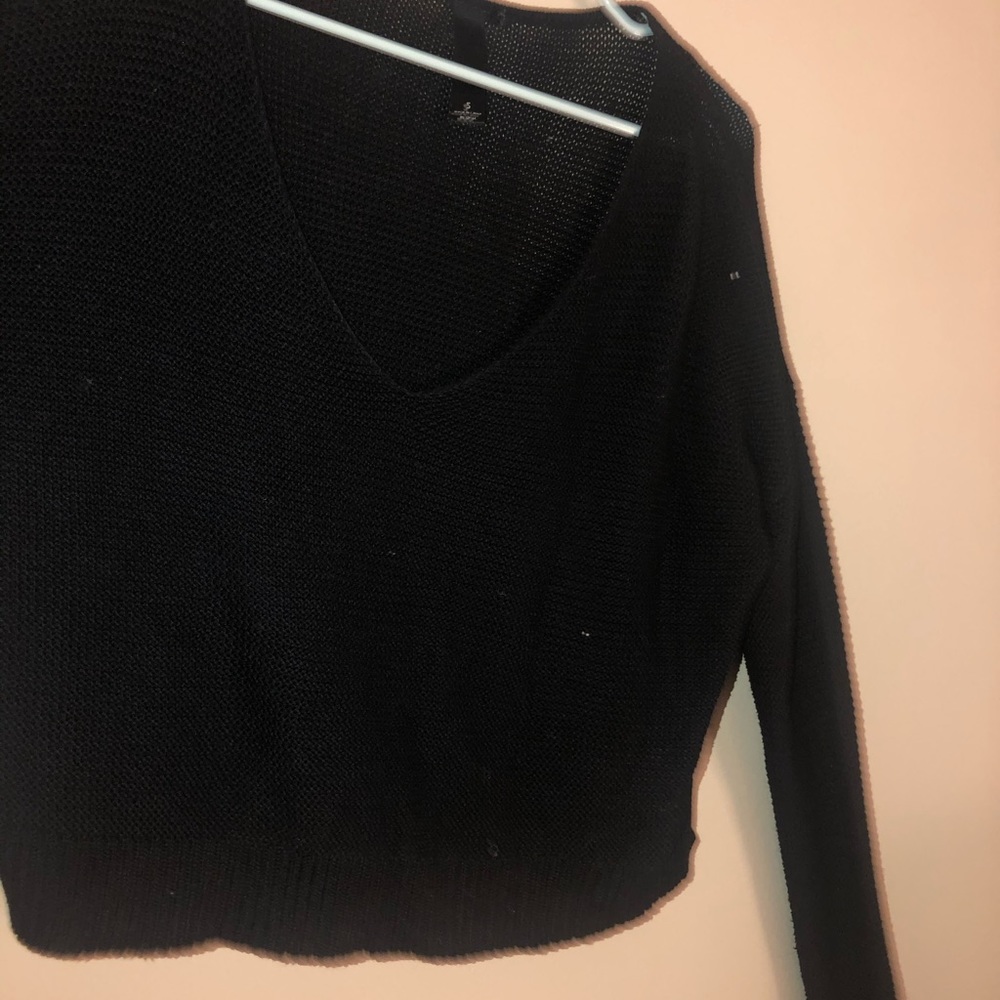 Cropped Black Oversize sweater